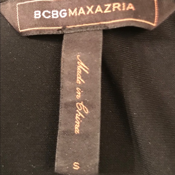 BCBGMaxAzria Black Ruched Waist, Cowl Neck Dress - Picture 10 of 11